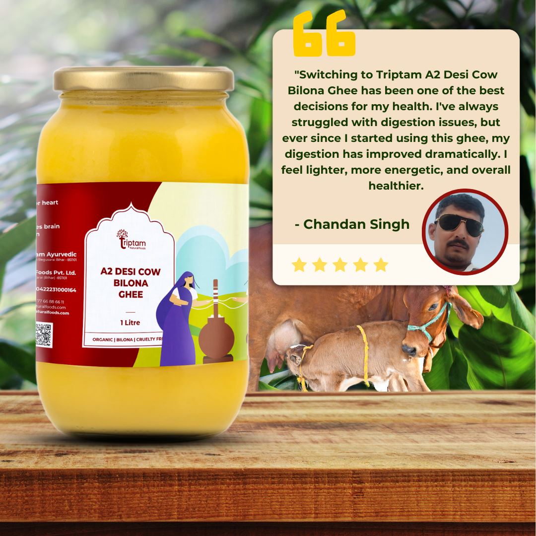 A2 Desi Cow Bilona Ghee 1,000 ML – TRIPTAMNATURALFOODS